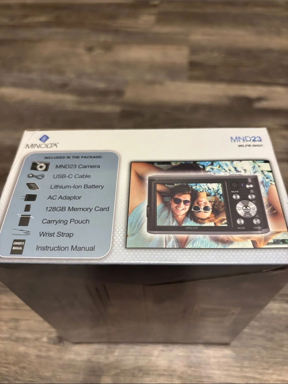 Minolta MND23 Digital Camera — Black, 48MP with 4K Video
